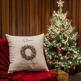 Personalised Christmas Cushion Gift With Decorations Letter Design