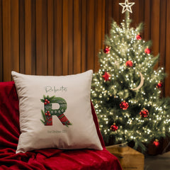 Personalised Cute Christmas Jumper Lettering Cushion Gift