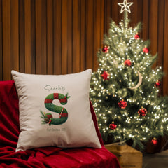 Personalised Cute Christmas Jumper Lettering Cushion Gift