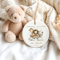 Personalised Dream Big Little One Bauble New Baby Gift Nursery Ornament Keepsake