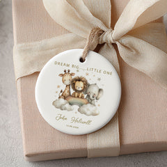 Personalised Dream Big Little One Bauble New Baby Gift Nursery Ornament Keepsake