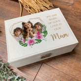 Personalised Elegant Jewellery Box Custom Photo Gift For Mum, Mummy, Grandma For Any Occasion With A Beautiful Heart Design