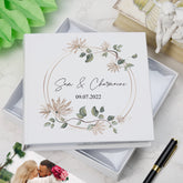 Personalised Wedding Photo album with any name and date Beige Wreath