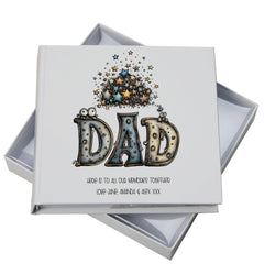 Personalised Colourful Dad Photo Album in Gift Box, Holds 50 6x4 Photographs, Writing Area, Keepsake Memory Book photo album ukgiftstoreonline