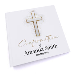 Personalised Confirmation Photo Album Gift With Silver Cross