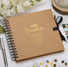 Personalised Uncle Multiple Colour Scrapbook or Photo Album Gift With Sentiment