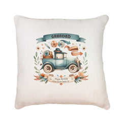 Personalised Grandad Filled Cushion Pillow Gift With Vintage Car Personalised Cushion Gifts ukgiftstoreonline