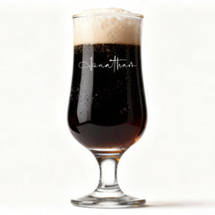 Personalised Stemmed Beer Glass with Any Name Engraved For Any Occasion Personalised ukgiftstoreonline