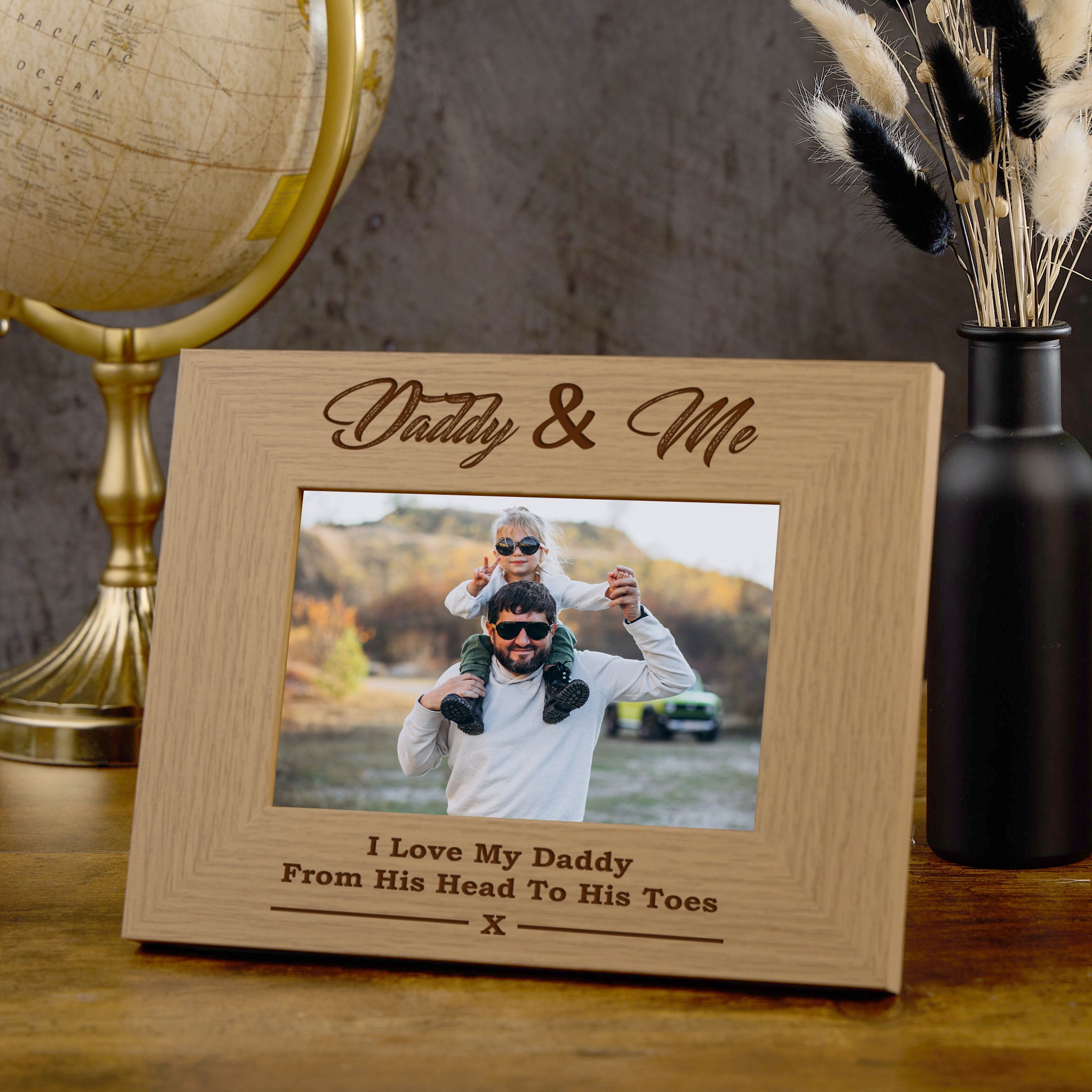 Daddy and Me Wooden Photo Frame Gift Photo Frame ukgiftstoreonline