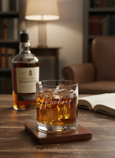 Engraved Personalised Any Name Script Font Whiskey Glass