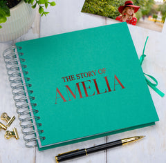 Personalised The Story Of Memories Love Themed Multiple Colour Scrapbook Photo Album