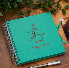 Personalised Our Story So Far Love Themed Multiple Colour Scrapbook Photo album
