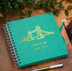 Personalised London Keepsake Multiple Colour Scrapbook Photo Album Foil Print