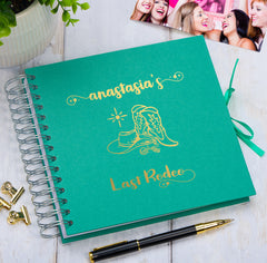 Personalised Hen Do Last Rodeo Multiple Colours Scrapbook Photo Album Guest Book