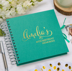 Personalised Any Name and Age Birthday Multiple Colour Scrapbook Photo Album