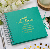 Personalised Auntie Multiple Colours Scrapbook or Photo Album Gift With Sentiment