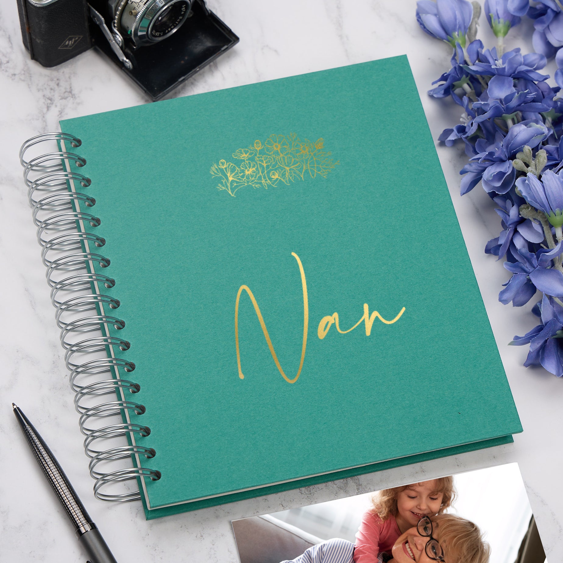 Large Nan Self Adhesive Photo Album Multiple Colours 19cm x 23cm or 22cm x 27cm Photo Album ukgiftstoreonline