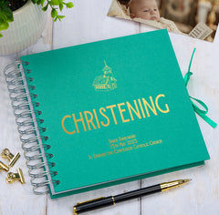 Personalised Christening Multiple Colour Scrapbook Guest Book or Photo Album Gift