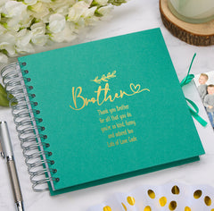 Personalised Brother Multiple Colour Scrapbook or Photo Album Gift With Sentiment