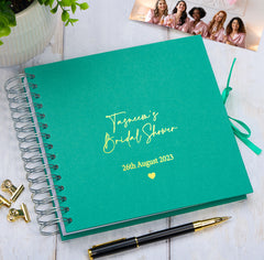 Personalised Bridal Shower Multiple Colour Guest Book Scrapbook or Photo Album