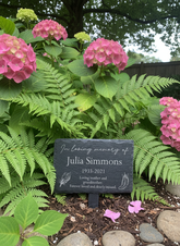 Personalised In Loving Memory Feathers Design Slate Marker Garden