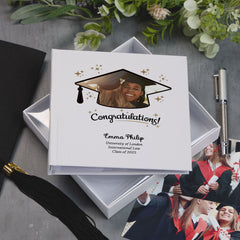 Personalised White Custom Photo Graduation Keepsake Photo Album Gift Memory Storage