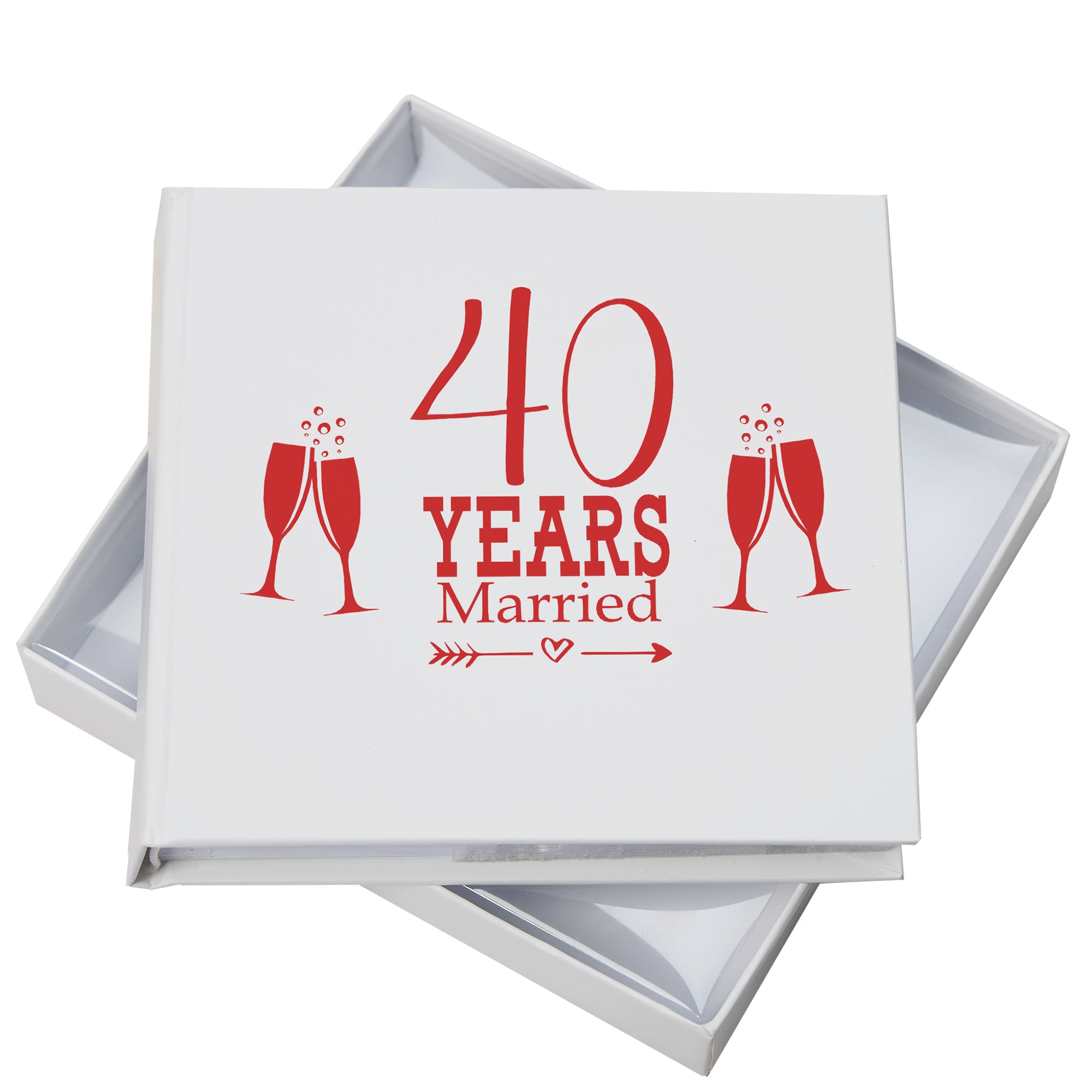 ukgiftstoreonline 40th Anniversary Gift Photo Album For 50 x 6 by 4 Photos Anniversary Photo Album ukgiftstoreonline