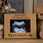 New Baby Pregnancy Scan Wooden Photo Frame Personalised Uncle Gift