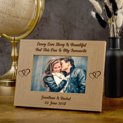 Every Love Story Personalised Wedding Photo Frame Gift