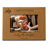 Personalised Christening Photo Picture Frame Landscape With Church Sketch