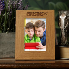 Oak Cousins Picture Photo Frame Heart Gift Portrait