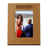 Oak Engaged Picture Photo Frame Heart Gift Portrait