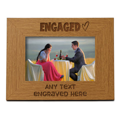 Personalised Engagement Picture Photo Frame Heart Gift
