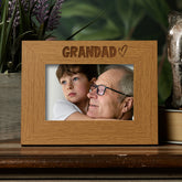 Oak Grandad Picture Photo Frame Heart Gift Landscape