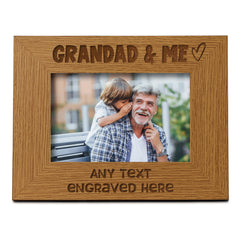 Personalised Grandad and Me Picture Photo Frame Heart Gift