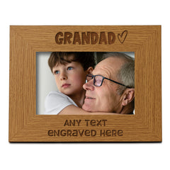 Personalised Grandad Picture Photo Frame Heart Gift
