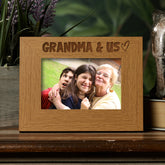 Oak Grandma And Us Picture Photo Frame Heart Gift Landscape