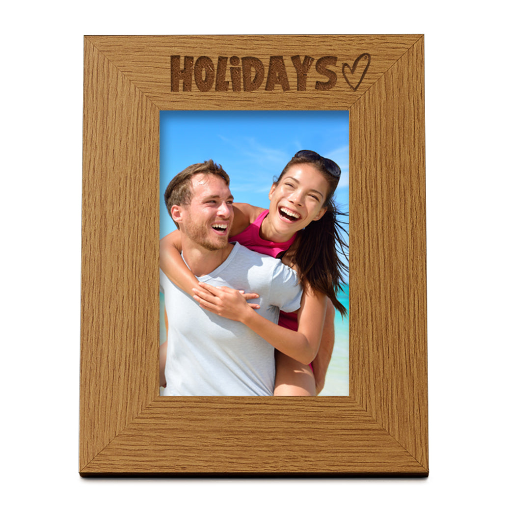 Oak Holidays Picture Photo Frame Heart Gift Portrait Photo Frame ukgiftstoreonline