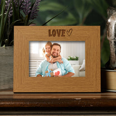 Oak Love Picture Photo Frame Heart Gift Landscape