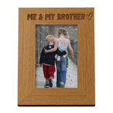 Oak Me and My Brother Picture Photo Frame Heart Gift Portrait