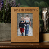 Oak Me and My Brother Picture Photo Frame Heart Gift Portrait