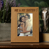 Oak Me and My Sister Picture Photo Frame Heart Gift Portrait