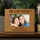 Personalised Me and My Sister Picture Photo Frame Heart Gift