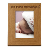 Oak My First Christmas Picture Photo Frame Heart Gift Portrait