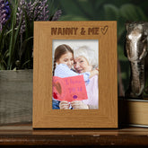 Oak Nanny and Me Picture Photo Frame Heart Gift Portrait