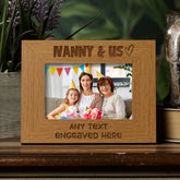 Personalised Nanny and Us Picture Photo Frame Heart Gift