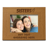 Personalised Sisters Picture Photo Frame Heart Gift