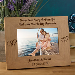 Every Love Story Personalised Wedding Photo Frame Gift