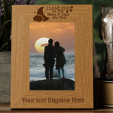 Personalised Love You To The Moon And Stars & Back Wooden Photo Frame Gift