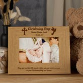 Personalised Christening Day Wooden Photo Frame Gift